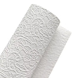 Lace Embossed Faux Leather Vinyl Fabric Sheet Textured Synthetic Leather Faux Vinil For Bows Earrings DIY
