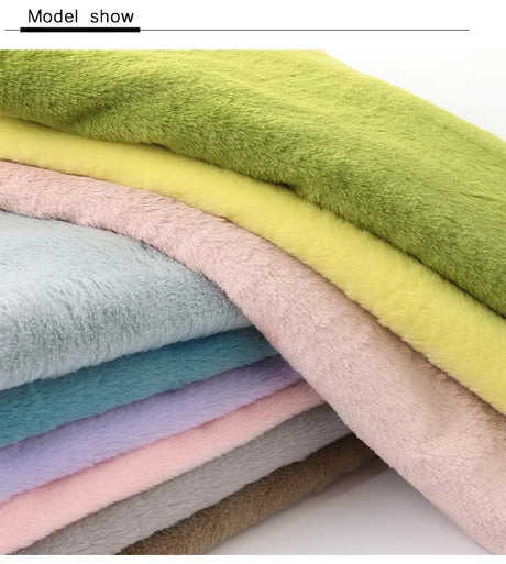 8mm Imitation Rabbit Fur Fabric Soft Short Plush For Warm Scarf, Doll,DIY Plush Toys Fabric Background Display Cloth 50x50cm/1m