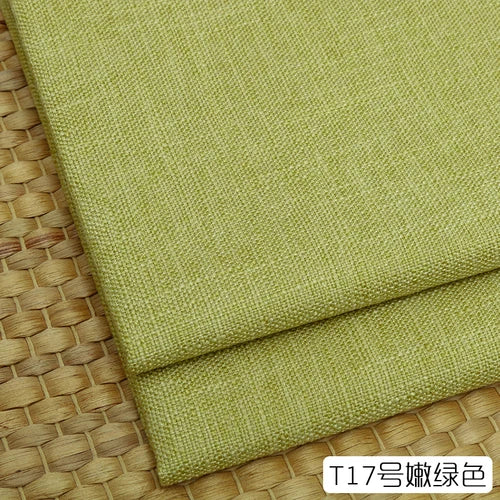 100cm*148cm Solid Color Thick Coarse Linen Sofa Fabric Cotton and Linen Curtain Tablecloth DIY Polyester Linen Fabric 400-500g/m