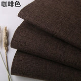 Thickening Solid Color Polyester Linen Fabric Dust-proof Coarse Fabric Canvas Sofa DIY Curtains Tablecloths Seat Cushions Fabric
