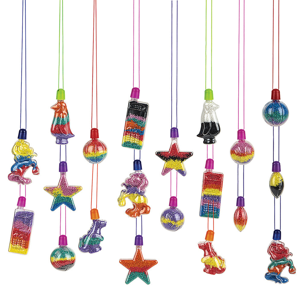 Sand Art Necklaces 2.5"- 4" 60ct (Sand Not Included)