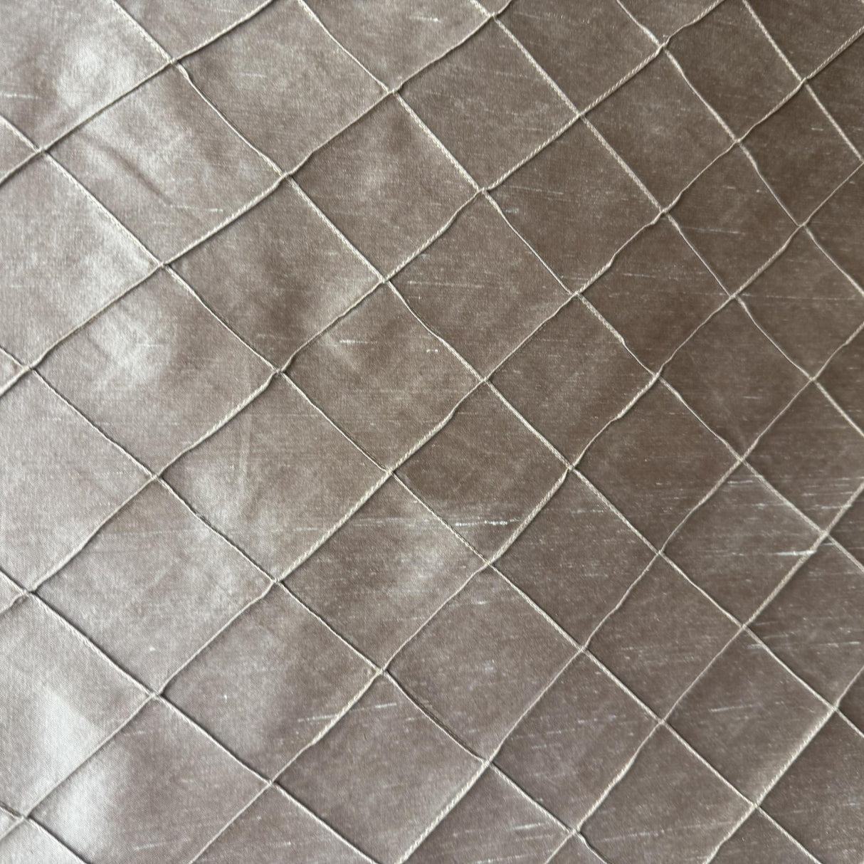 Sachi Silk Fabric - Solid Quilted Small Diamond, 54" Width (1 Yard)