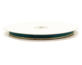 3/8"x50 yard Hunter Green Satin Gift Ribbon with Gold Edge - Pack of 15 Rolls