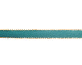 3/8"x50 yard Hunter Green Satin Gift Ribbon with Gold Edge - Pack of 15 Rolls