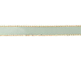 3/8"x50 yard Sage Green Satin Gift Ribbon with Gold Edge - Pack of 15 Rolls