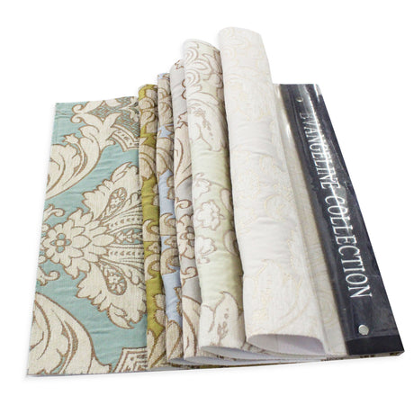 Evangeline Collection Polyester Fabric - Multi-Color Traditional Damask, 57" Width (Sample Book)