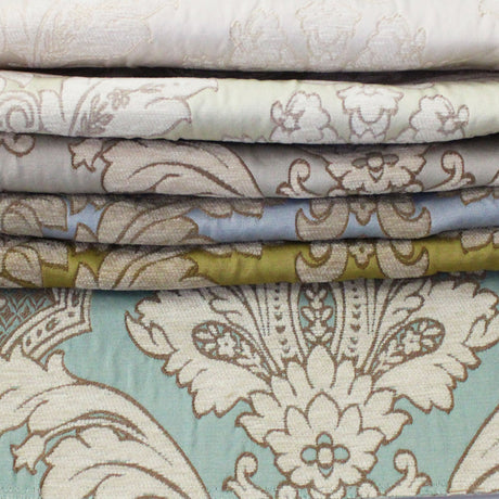 Evangeline Collection Polyester Fabric - Multi-Color Traditional Damask, 57" Width (Sample Book)