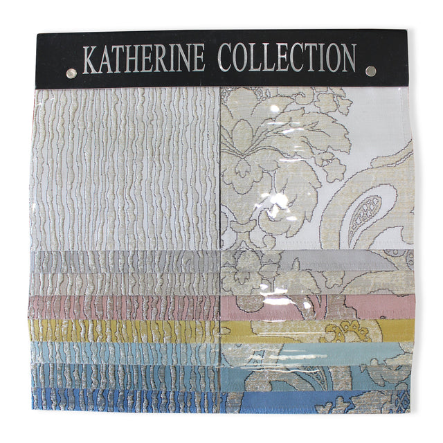 Katherine Collection Faux Silk Jacquard Fabric - Damask Pattern, 55" Width (Sample Book)