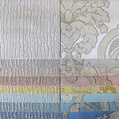 Katherine Collection Faux Silk Jacquard Fabric - Damask Pattern, 55" Width (Sample Book)