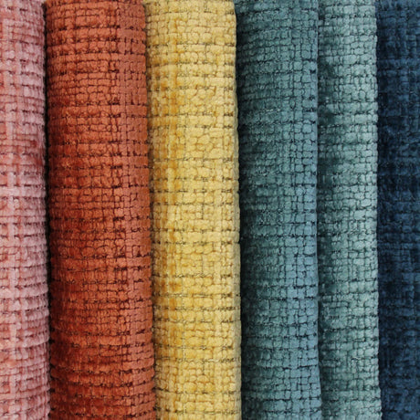 Luther Fabric 100 Percent Polyester Chenille Fabric - Solid Woven Textured Upholstery, 57" Width (1 Yard)