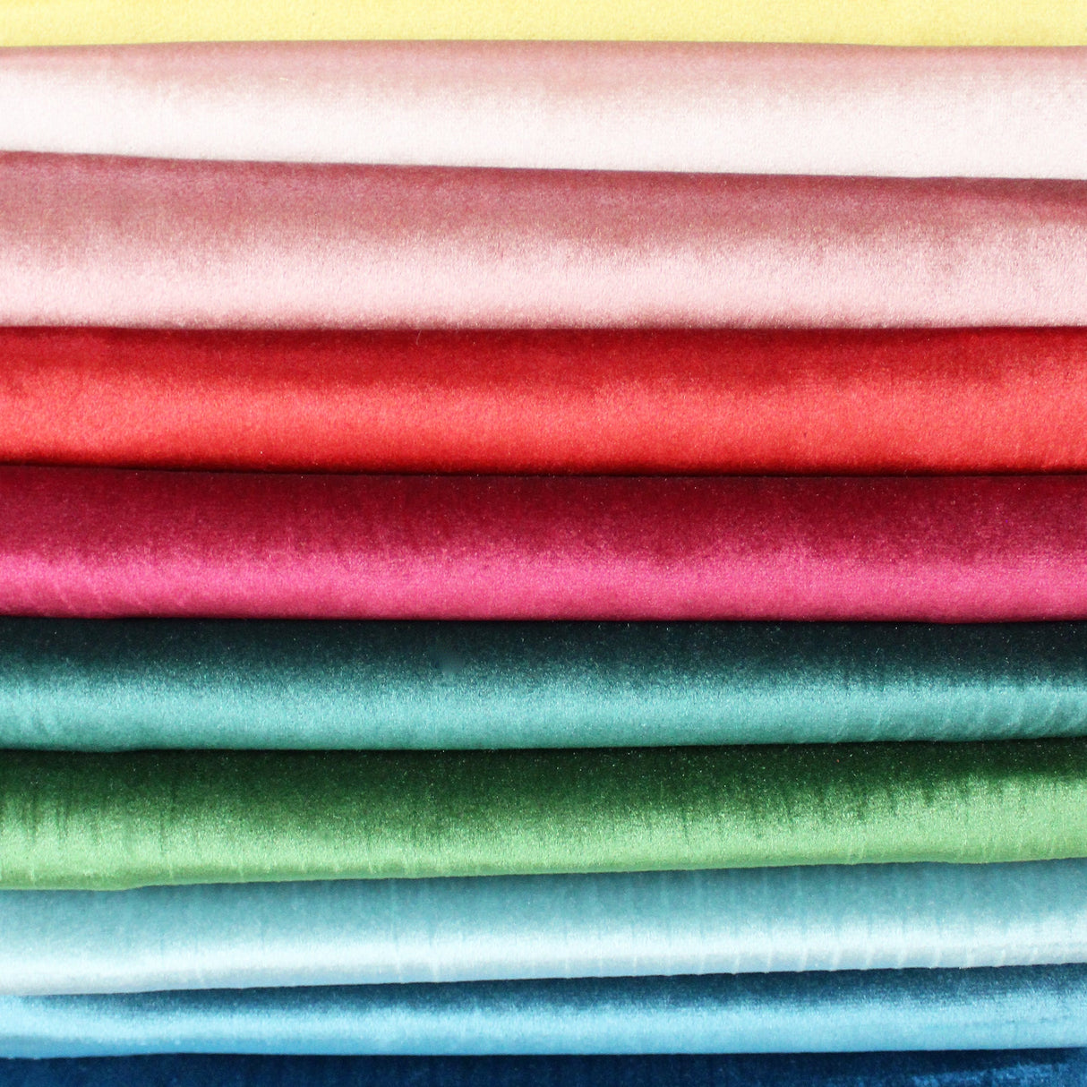 Ice Velvet Fabric - Solid Shiny Velvet, 55" Width (Sample Book)