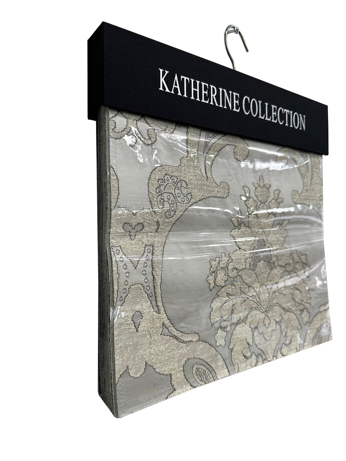 Katherine Collection Faux Silk Jacquard Fabric - Damask Pattern, 55" Width (Sample Book)