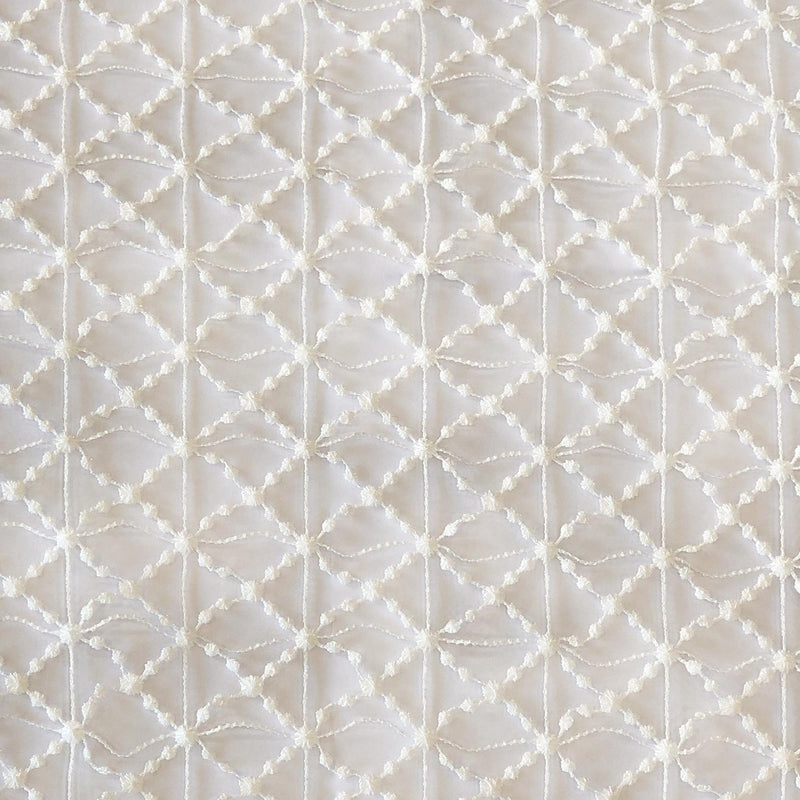 Sanders Fabric Polyester Fabric - Net Like Diamond Shaped Sheer, 110" Width (1 Yard)