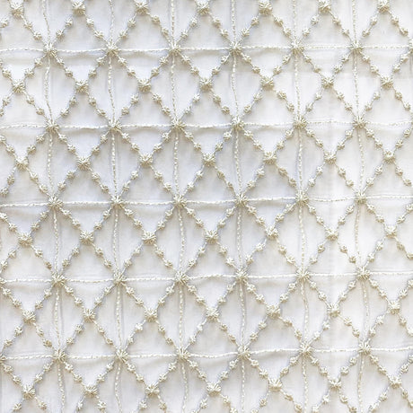 Sanders Fabric Polyester Fabric - Net Like Diamond Shaped Sheer, 110" Width (1 Yard)