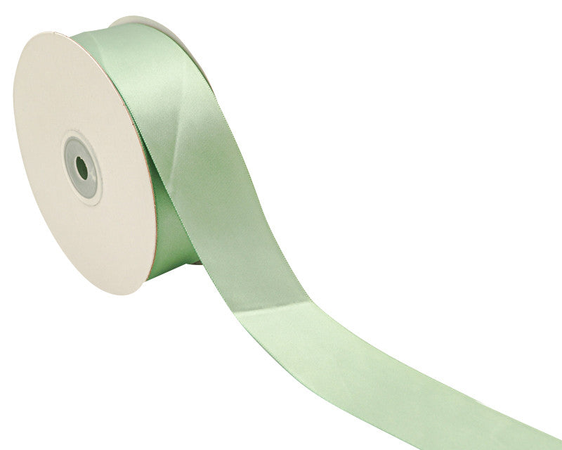 1.5"x50 yard Sage Green Polyester Satin Gift Ribbon - Pack of 5 Rolls