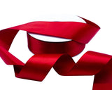 1.5"x50 yard Scarlet Red Polyester Satin Gift Ribbon - Pack of 5 Rolls