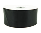 2" x 50 yards Black Single Face Satin Gift Ribbon - Pack of 5