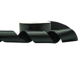 2" x 50 yards Black Single Face Satin Gift Ribbon - Pack of 5