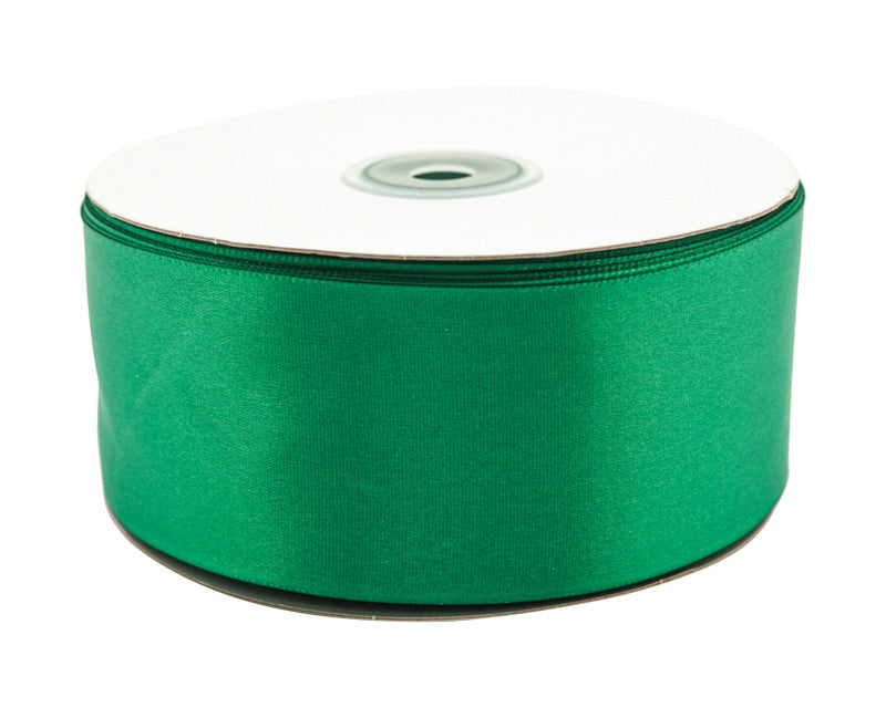 2" x 50 yards Emerald Green Single Face Satin Gift Ribbon - Pack of 5