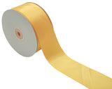 2" x 50 yards Gold Yellow Single Face Satin Gift Ribbon - Pack of 5
