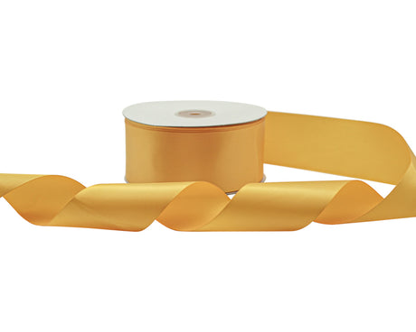 2" x 50 yards Gold Yellow Single Face Satin Gift Ribbon
