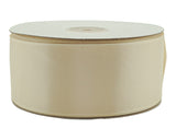 2" x 50 yards Ivory Single Face Satin Gift Ribbon - Pack of 5