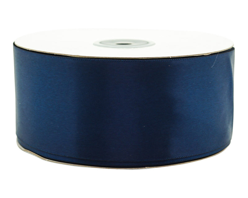 2" x 50 yards Navy Blue Single Face Satin Gift Ribbon