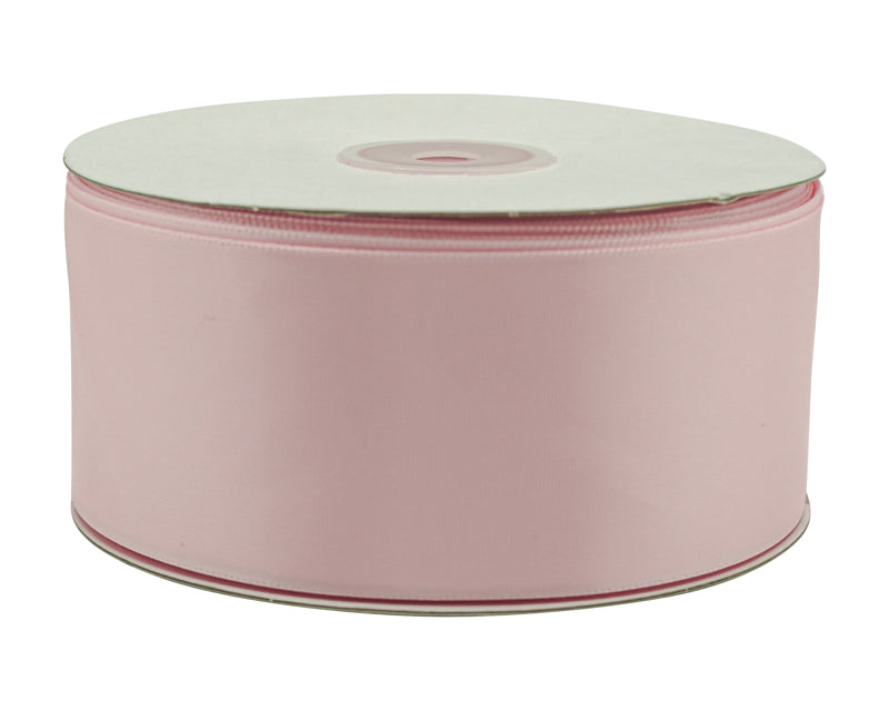 2" x 50 yards Pink Single Face Satin Gift Ribbon