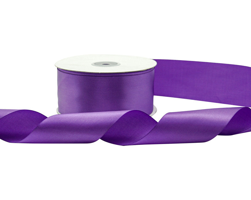 2" x 50 yards Purple Single Face Satin Gift Ribbon - Pack of 5