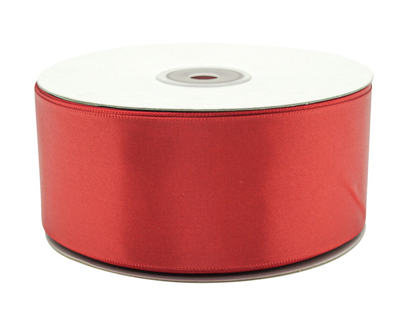 2" x 50 yards Red Single Face Satin Gift Ribbon - Pack of 5