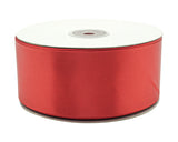 2" x 50 yards Red Single Face Satin Gift Ribbon - Pack of 5