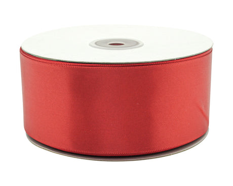 2" x 50 yards Red Single Face Satin Gift Ribbon - Pack of 5