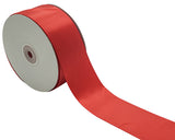2" x 50 yards Red Single Face Satin Gift Ribbon - Pack of 5