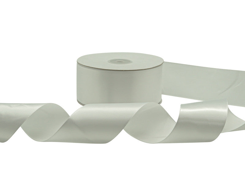 2" x 50 yards White Single Face Satin Gift Ribbon - Pack of 5