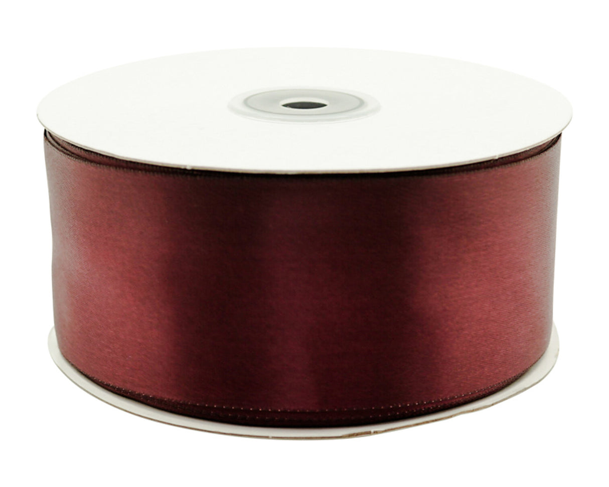 2" x 50 yards Wine Single Face Satin Gift Ribbon