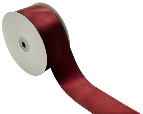 2" x 50 yards Wine Single Face Satin Gift Ribbon