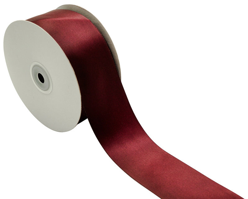 2" x 50 yards Wine Single Face Satin Gift Ribbon - Pack of 5