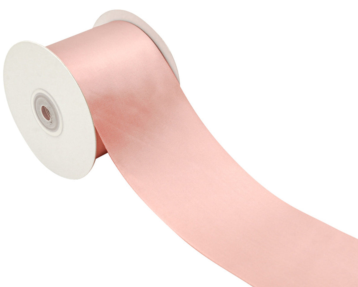 3"x 25 yards Blush Single Face Satin Gift Ribbon