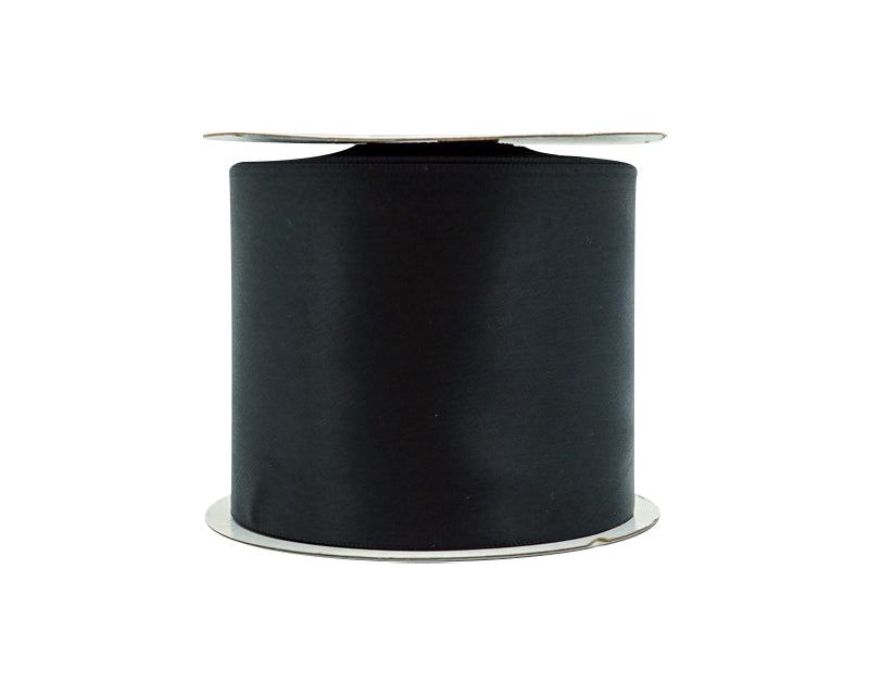 3"x 25 yards Black Single Face Satin Gift Ribbon
