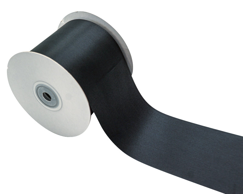 3"x 25 yards Black Single Face Satin Gift Ribbon
