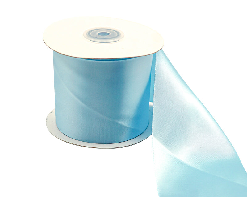3"x 25 yards Blue Single Face Satin Gift Ribbon