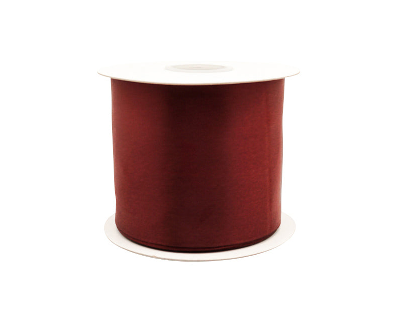 3"x 25 yards Burgundy Single Face Satin Gift Ribbon