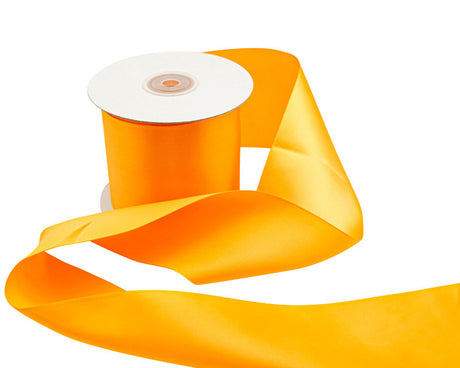 3"x 25 yards Gold Yellow Single Face Satin Gift Ribbon - Pack of 3