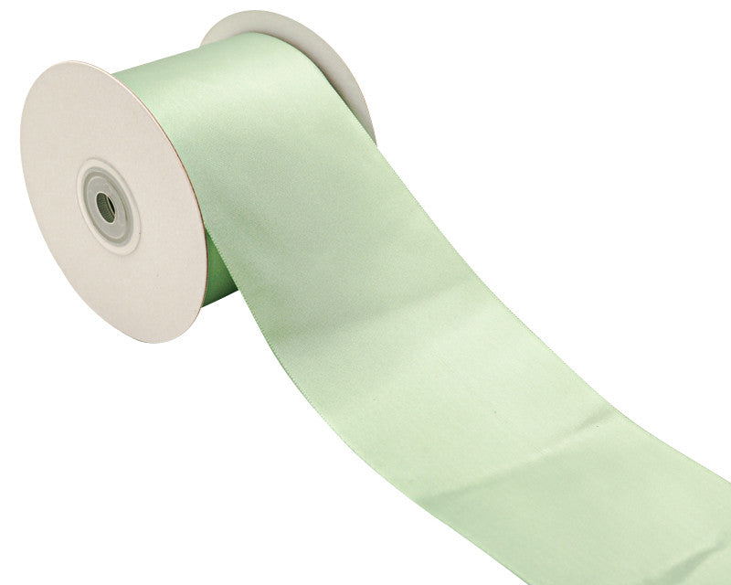3"x 25 yards Sage Single Face Satin Gift Ribbon - Pack of 3
