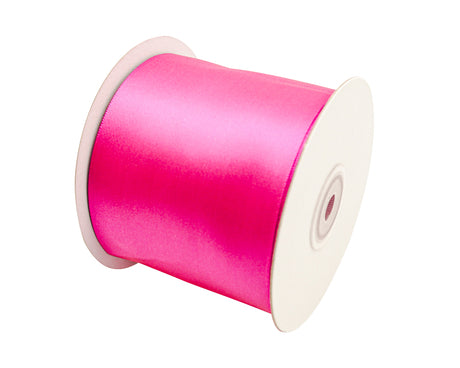 3"x 25 yards Shocking Pink Single Face Satin Gift Ribbon
