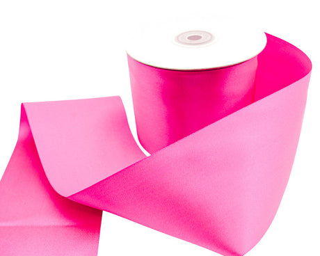 3"x 25 yards Shocking Pink Single Face Satin Gift Ribbon - Pack of 3