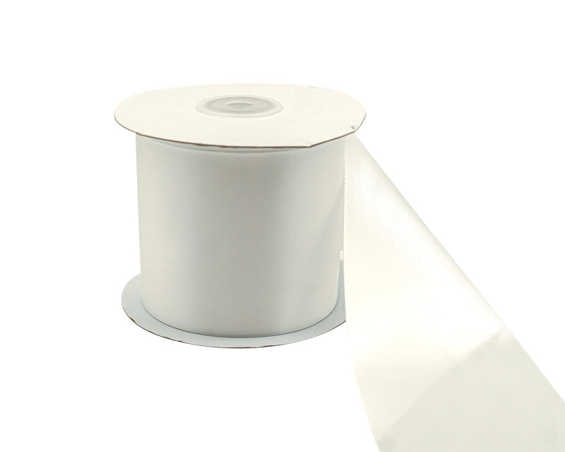 3"x 25 yards White Single Face Satin Gift Ribbon