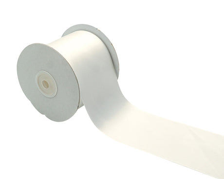 3"x 25 yards White Single Face Satin Gift Ribbon