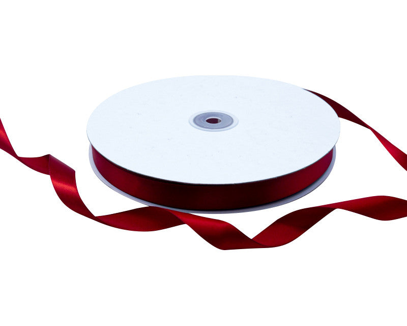 5/8"x100 yard Scarlet Red Polyester Satin Gift Ribbon - Pack of 10 Rolls