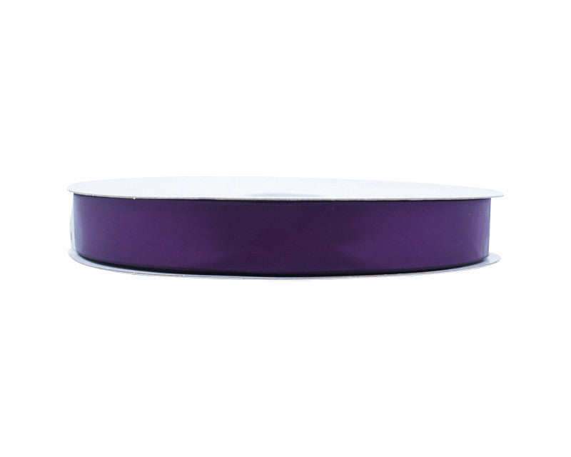 7/8"x100 yard Plum Polyester Satin Gift Ribbon - Pack of 10 Rolls